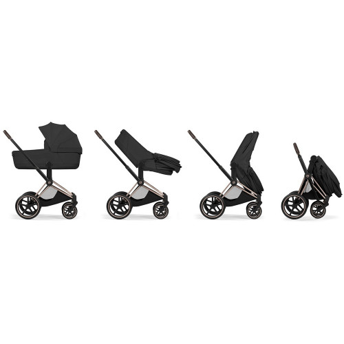 Коляска Cybex Priam V Rosegold Style Cloud T One Love 3 в 1 Sepia Black