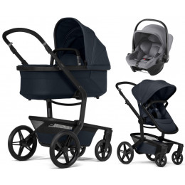 Детская коляска 3 в 1 Joolz Day 5 и автокресло Baby-Safe Core Frost Grey Dark Navy Blue