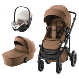 Коляска 3 в 1 Britax Roemer Smile 5Z LUX и автокресло Baby-Safe PRO LUX Soft Taupe Warm Caramel