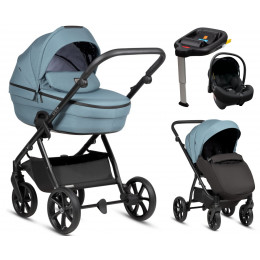 Детская коляска Tutis Uno 6 Plus Essential collection 4 в 1 с автокреслом Elo Lux EduSky Black и базой 1602143 Menta