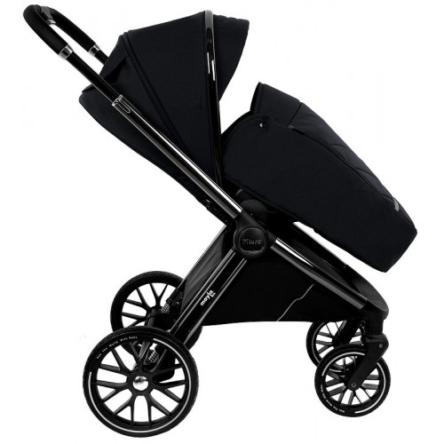 Детская коляска Pituso Mayla Lux 3 в 1 с автокреслом Baesa Black
