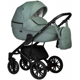 Детская коляска Indigo Mio Eco 3 в 1 с автокреслом Avionaut Cosmo Beige 03 шалфей кожа