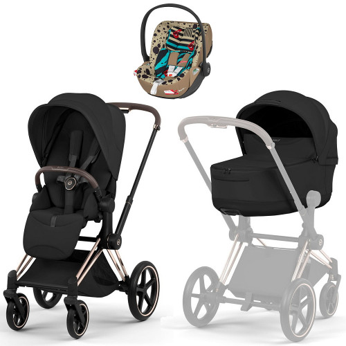 Коляска Cybex Priam V Rosegold Style Cloud T One Love 3 в 1 Sepia Black
