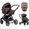 Детская коляска Tutis Mio 3 Plus Essential New 3 в 1 с автокреслом Beno Beige 1622024 Coffee Brown