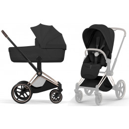 Коляска Cybex Priam V Rosegold Style Cloud T Sepia Black 3 в 1 Sepia Black
