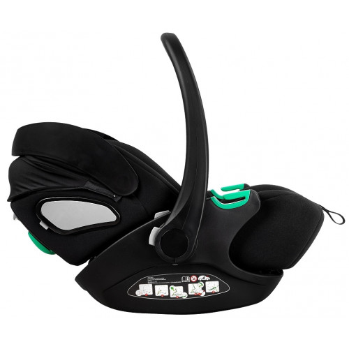 Детская коляска Pituso Mayla Lux 3 в 1 с автокреслом Baesa Black