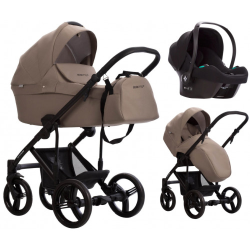 Детская коляска Bebetto Magnum Light 3 в 1 с автокреслом Avionaut Cosmo 01 бежевый