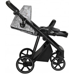 Детская коляска Roan Sol Flowers 3 в 1 с автокреслом Pituso Baesa Pro Black RSF/5002 Gray/Black