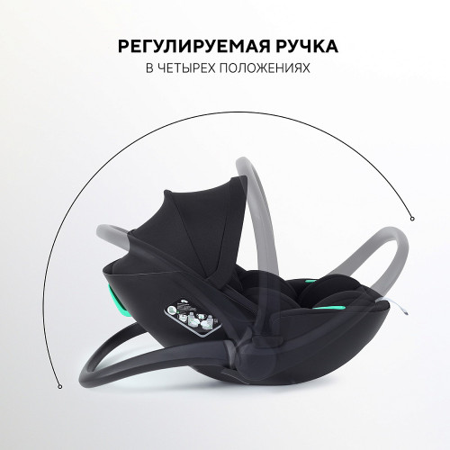 Детская коляска AmaroBaby Genius 3 в 1 с автокреслом Rant Miro Black коричневый