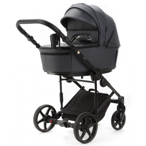 Детская коляска Adamex Zico Deluxe New 3 в 1 ZN-SA05 ТЕМНО-СЕРАЯ КОЖА