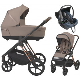 Детская коляска 3 в 1 Espiro Miloo 2.0 и автокресло Pi Gray blue 309 tasty cappuccino