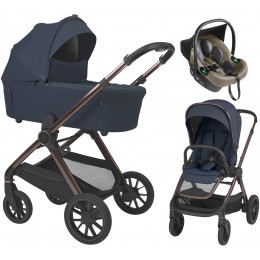 Детская коляска 3 в 1 Espiro Code 2026 и автокресло Pi Beige 103 elegant navy