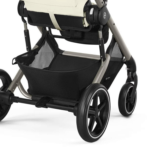Коляска Cybex Balios S Lux TPE complete Aton B2 Steel Grey 3 в 1 Seashell Beige с дождевиками
