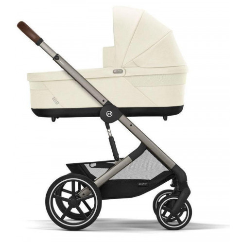 Коляска Cybex Balios S Lux TPE complete Aton B2 Steel Grey 3 в 1 Seashell Beige с дождевиками