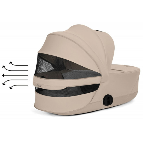 Коляска Cybex Priam V Rosegold Style Cloud T Sepia Black Plus 3 в 1 Cozy Beige