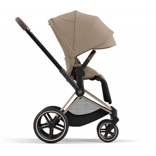 Коляска 3 в 1 Cybex Priam IV Rosegold complete и автокресло Cloud T i-Size Mirage Grey Plus Cozy Beige