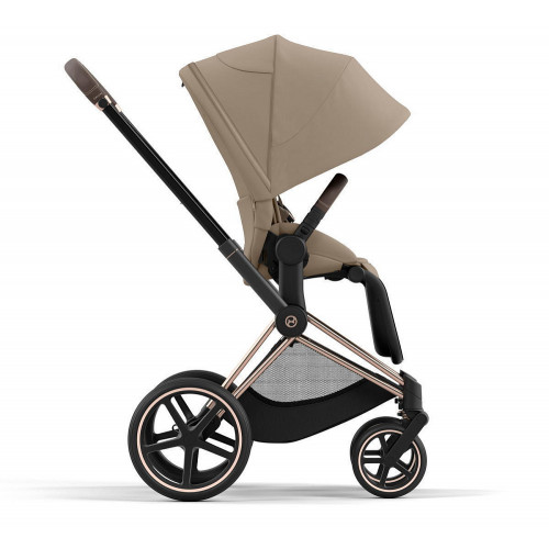 Коляска 3 в 1 Cybex Priam IV Rosegold complete и автокресло Cloud T i-Size Mirage Grey Plus Cozy Beige