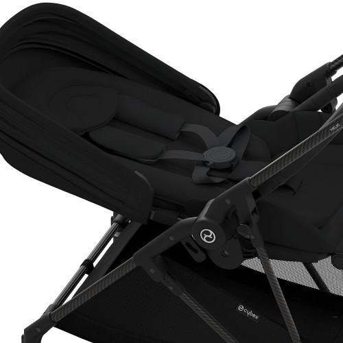 Коляска Cybex Melio Carbon Aton B2 i-Size Steel Grey 3 в 1 Magic Black с дождевиками
