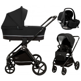 Коляска 3 в 1 Sweet Baby Cupola New + автокресло Premier Black Moon Black