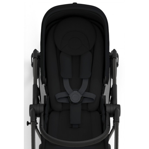 Коляска Cybex Melio Carbon Aton B2 i-Size Steel Grey 3 в 1 Magic Black с дождевиками