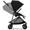 Коляска Cybex Melio Carbon Aton B2 i-Size Steel Grey 3 в 1 Magic Black с дождевиками