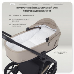 Детская коляска Rant Garda 3 в 1 с автокреслом Perla Graphite Cacao