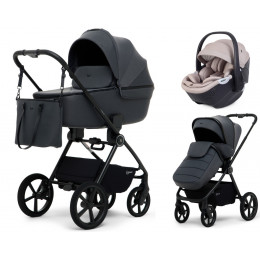 Детская коляска Rant Teo Soft 3 в 1 с автокреслом Aster Zero Beige Graphite