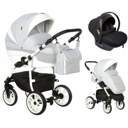 Детская коляска Indigo Indigo New 3 в 1 с автокреслом Avionaut Cosmo Black In02 св.серый