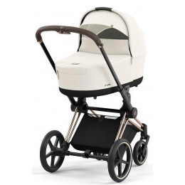 Коляска Cybex Priam IV Rosegold complete и автокресло Cloud G i-Size Fog Grey 3 в 1 Off White