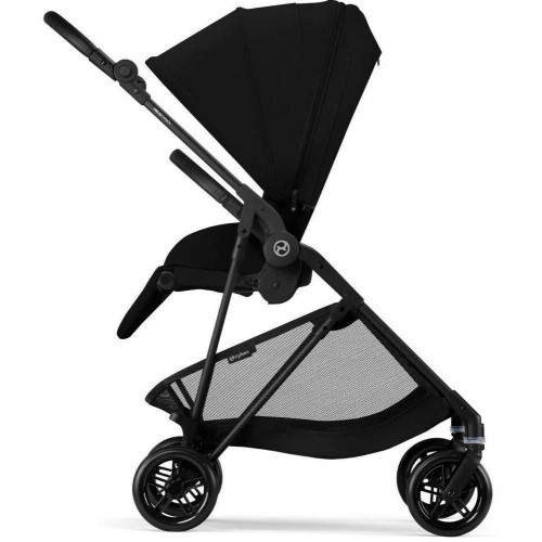 Коляска Cybex Melio Carbon Aton B2 i-Size Steel Grey 3 в 1 Magic Black с дождевиками