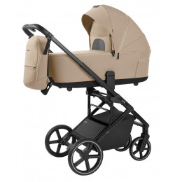 Коляска Carrello Alfa CRL-6522 2025 Cybex Aton B2 i-Size Volcano Black 3 в 1 Natural Beige