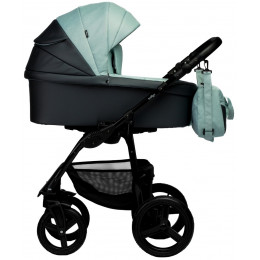 Детская коляска Indigo Impulse Eco 3 в 1 с автокреслом Avionaut Cosmo Grey Ie07 серая кожа/шалфей