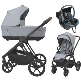 Детская коляска 3 в 1 Espiro Miloo 2.0 и автокресло Pi Gray blue 303 unique dove