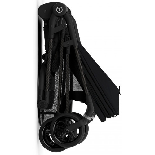 Коляска Cybex Melio Carbon Aton B2 i-Size Steel Grey 3 в 1 Magic Black с дождевиками