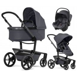 Детская коляска 3 в 1 Joolz Day 5 и автокресло Baby-Safe Core Midnight Grey Stone Grey