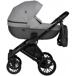 Детская коляска Indigo Mio S 3 в 1 с автокреслом Avionaut Cosmo Beige 04 т.серая кожа+св.серый