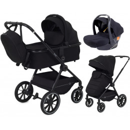 Детская коляска Rant Moss 3 в 1 с автокреслом Carry Pro Black Black