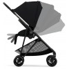 Коляска Cybex Melio Carbon Aton B2 i-Size Steel Grey 3 в 1 Magic Black с дождевиками