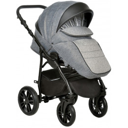 Детская коляска Indigo Indigo New 3 в 1 с автокреслом Avionaut Cosmo Grey In07 черный