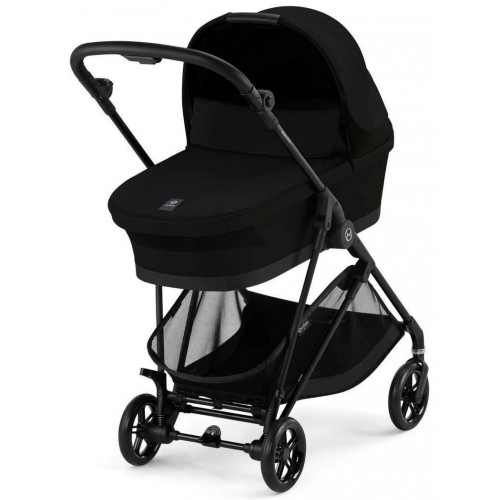 Коляска Cybex Melio Carbon Aton B2 i-Size Steel Grey 3 в 1 Magic Black с дождевиками