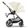 Коляска Cybex Balios S Lux TPE complete Aton B2 Steel Grey 3 в 1 Seashell Beige с дождевиками