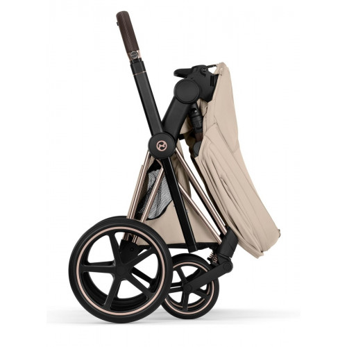 Коляска Cybex Priam V Rosegold Style Cloud T Sepia Black Plus 3 в 1 Cozy Beige