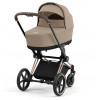 Коляска 3 в 1 Cybex Priam IV Rosegold complete и автокресло Cloud T i-Size Mirage Grey Plus Cozy Beige