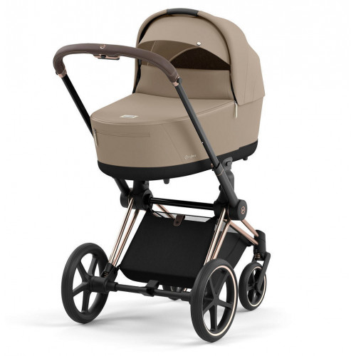Коляска 3 в 1 Cybex Priam IV Rosegold complete и автокресло Cloud T i-Size Mirage Grey Plus Cozy Beige