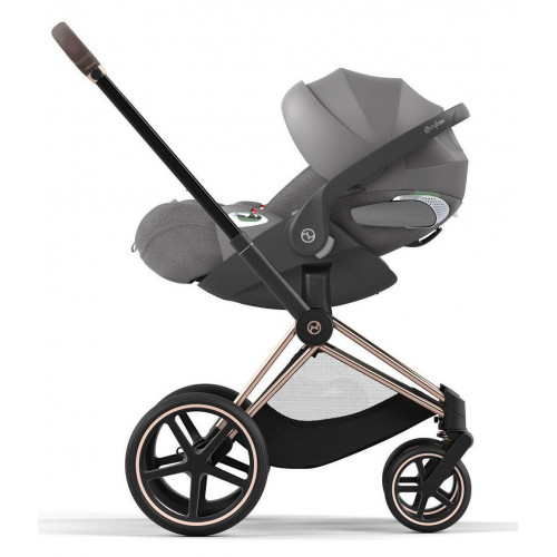Коляска 3 в 1 Cybex Priam IV Rosegold complete и автокресло Cloud T i-Size Mirage Grey Plus Cozy Beige