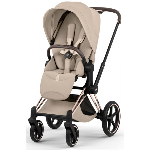 Коляска Cybex Priam V Rosegold Style Cloud T Sepia Black Plus 3 в 1 Cozy Beige