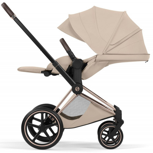 Коляска Cybex Priam V Rosegold Style Cloud T Sepia Black Plus 3 в 1 Cozy Beige