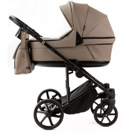 Детская коляска Adamex Locco Light Deluxe 3 в 1 LL-SA09 (Т.БЕЖЕВАЯ КОЖА)