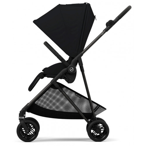 Коляска Cybex Melio Carbon Aton B2 i-Size Steel Grey 3 в 1 Magic Black с дождевиками
