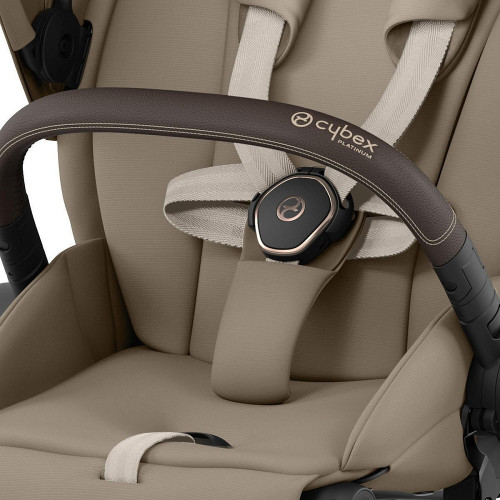 Коляска 3 в 1 Cybex Priam IV Rosegold complete и автокресло Cloud T i-Size Mirage Grey Plus Cozy Beige